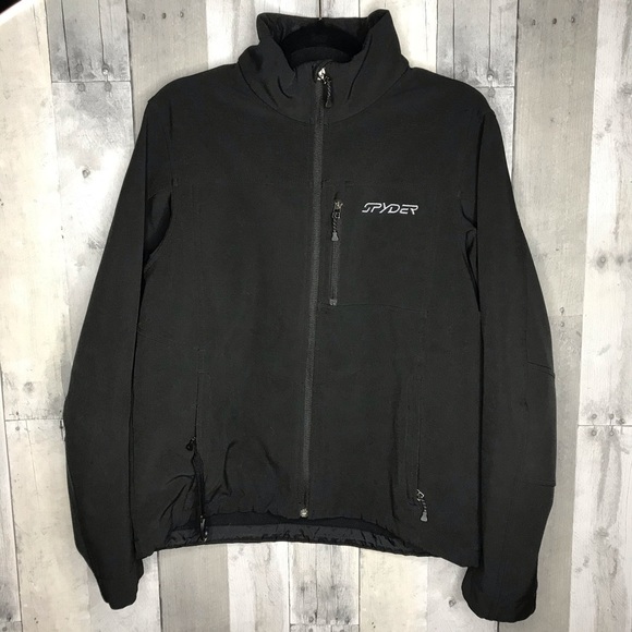 Spyder Black zip up‎ fleece sweater Jacket - Picture 1 of 7
